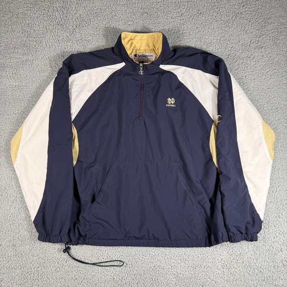 Champion Other - Vintage Champion Notre Dame 1/4 Zip Windbreaker Size XL Fighting Irish Pullover